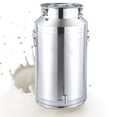 thumbnail image 1 of Stainless Steel Milk Can with Handle, Milk Bucket Tote Jug with Sealed Lid Transportable Milk Fermentation Barrel for Liquid Container Storage[Energy Class A], 1 of 6