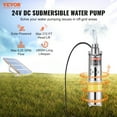 thumbnail image 2 of VEVOR Solar Water Pump,24V DC 277W Submersible Deep Well Pump, Max Flow 9.25 GPM, Max Head 272 ft, Max Submersion 65.6 ft, Solar Powered Water Pump for Well, Farm Ranch Irrigation, Livestock Drinking, 2 of 9