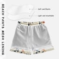 thumbnail image 3 of FORMRS Boys Swim Trunks Quick Dry Mesh Liner Boardshorts Sizes XS-XL, Beige Leaves Plaid, 3 of 7
