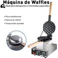 thumbnail image 2 of Máquina de Waffles Bluelander Waflera antiadherente Potencia de 1400 W Temperatura Ajustable 50° - 250° C, 2 of 5