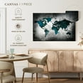 thumbnail image 4 of Elephant Stock Aged World Map Xli Wall Art - Horizontal Canvas Wall Art - Living Room Wall Decor - Education Canvas - Teal And White Decor - 36" x 24", 4 of 4