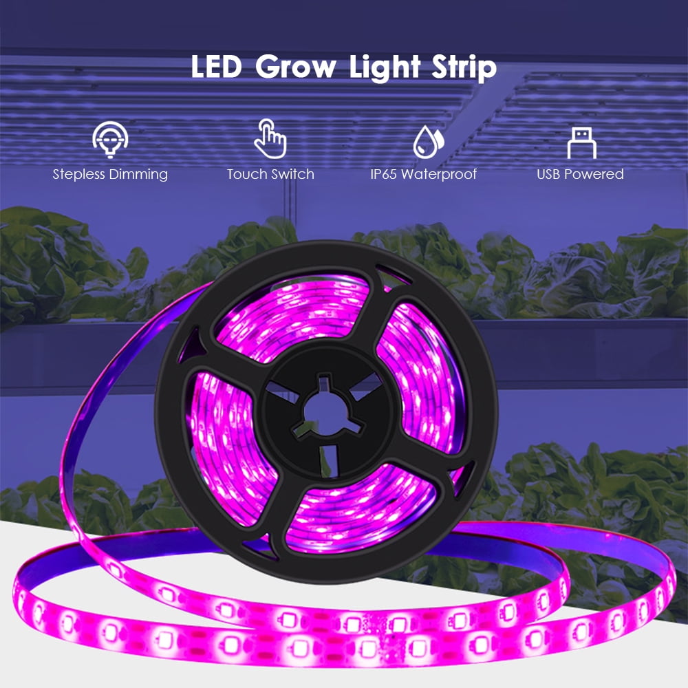 Touch switch LED Waterproof Plant Grow Light Strip USB Full Spectrum Hydroponic