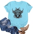 thumbnail image 3 of HCYSFG Women's Highland Cow Graphic Top Crewneck Short Sleeve Casual Fashion T Shirts Summer Trendy Everyday Activewear Tee, 3 of 3