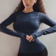 thumbnail image 1 of Cloud Hide-Camiseta de Yoga lisa para mujer, Blusa de manga larga, Top deportivo deportivo para chica, camiseta para correr, ropa deportiva para Fitness para invierno y otoño, 1 of 5