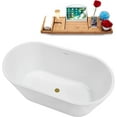 thumbnail image 2 of 54" Streamline NB5160BGL Soaking Freestanding Tub and Tray With Internal Drain in Brushed Gold, 2 of 7