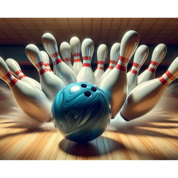 Adult Jigsaw Puzzle 300 Pieces Bowling Art Holiday Fun and Modern Summer Home Decor