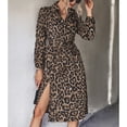 thumbnail image 1 of Vestido Informal Para Mujer, Vestido Con Abertura Lateral, Manga Larga, Lazo En La Cintura, Encantador Para La Oficina, Para Dama, Para Ir De Compras ANGGREK Otros, 1 of 6