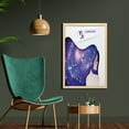 thumbnail image 2 of Celestial Wall Art with Frame, Zodiac Capricorn Name Sign with Woman and Constellation Print, Printed Fabric Poster for Bathroom Living Room, 23" x 35", Violet and Multicolor, by Ambesonne, 2 of 2