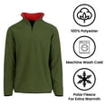 thumbnail image 4 of 2-Pack Men's Polar Fleece Pullover Quarter Zip Sweater (Sizes, S-2XL), 4 of 5