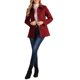 thumbnail image 2 of Abrigo de mujer con cuello Peter Pan y un solo botón en rojo M, 2 of 6