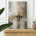 thumbnail image 4 of AVOI Hand Painted Size Contemporary Oil Painting Hand Made Abstract Painting Golden Foil Oil Paintings On Canvas Vertical Rectangle Bedroom Home Decoration Frame: 16x16in, 4 of 4