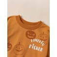 thumbnail image 4 of Liacowi Baby Boys Girls Halloween Rompers Letter Pumpkin Print Long Sleeve Bodysuits 6 12 18 24 Months Newborn Spring Autumn Halloween Onesie Clothes, 4 of 9