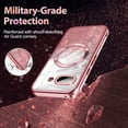 thumbnail image 3 of Casetego For Google Pixel 9A Case,Compatible with MagSafe,Clear Magnetic Glitter Gradient Sparkle Luxury Plated Soft TPU Bumper Full Camera Lens Protector,Rose Gold, 3 of 7