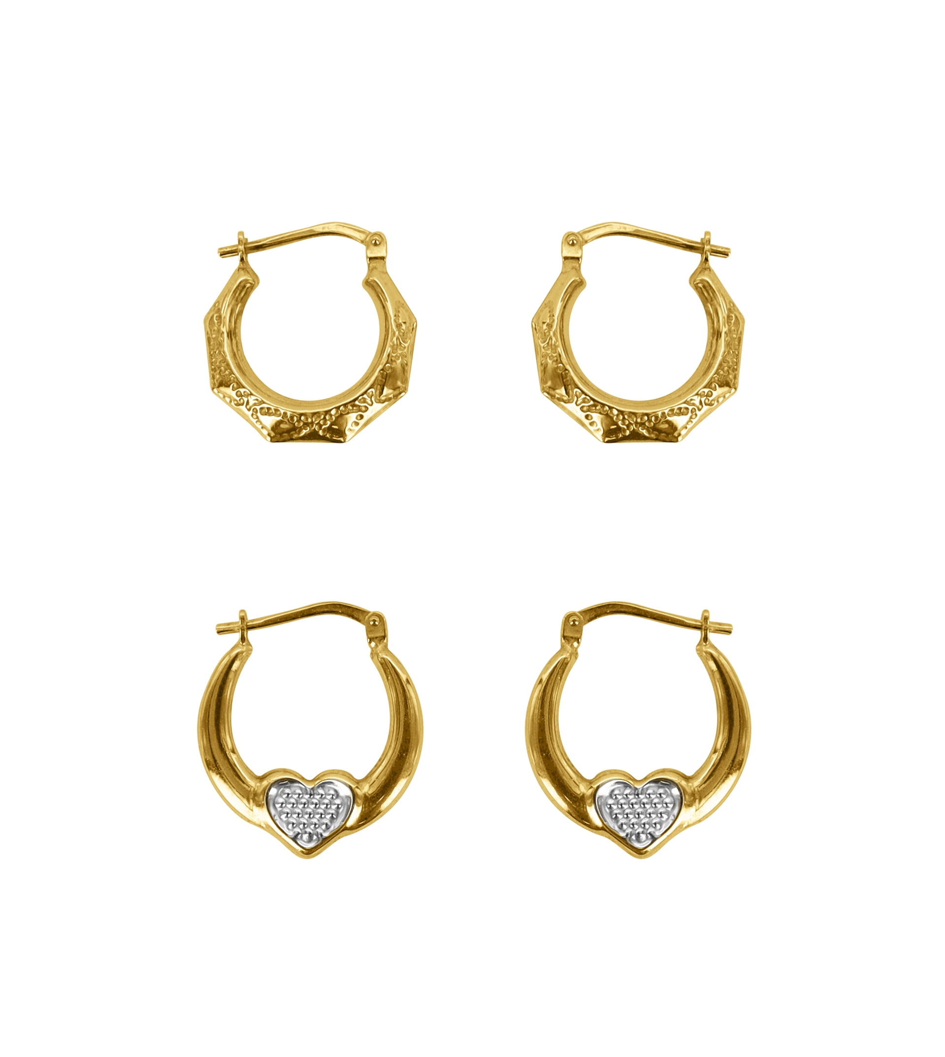 Brilliance Fine Jewelry Women's 14K Gold Plated Sterling Silver Polygon