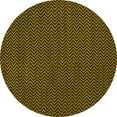 thumbnail image 1 of Ahgly Company Machine Washable Indoor Round Oriental Yellow Industrial Area Rugs, 7' Round, 1 of 4