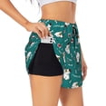 thumbnail image 2 of Disketp Love Dog Print Women's Shorts Workout Shorts for Athletic Gym Running Shorts with Phone Pockets, 2 of 8