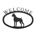 thumbnail image 1 of Village Wrought Iron WEL-244-S Welcome Sign-Plaque - Boxer - Dog, 1 of 3