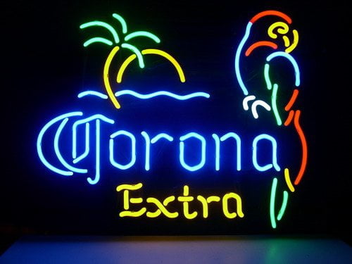 New Corona Extra Parrot Neon Sign 20"x16" Beer Bar Artwork Real Glass Handmade 