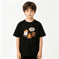 thumbnail image 2 of S'mores Group Hug Boys Graphic Print T-Shirt, Funny Campfire Marshmallow 100% Cotton Kids Short Sleeve Tee, 2 of 5