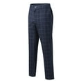 thumbnail image 6 of RUTAYY Men's Casual Pants Slim Fit Plaid Print Zipper Long Pants Daily Wear Comfort Elegant Chic Trousers, 6 of 8