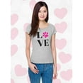 thumbnail image 2 of Love Paws T-Shirt Women -Smartprints Designs, Female 3X-Large, 2 of 4