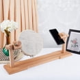 thumbnail image 7 of 1 pc Adjustable Embroidery Frame Hoop Stand Holder Beech Wood Easy Operation Cross Stitch Supplie BurlyWood 58x12x18.5cm Packing: 60.5x13.5x5.5cm, 7 of 7