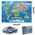 thumbnail image 3 of Motyawn Rompecabezas de Mapa Mundial de 200 Piezas para niños y Adultos Rompecabezas de Mapa Mundial Rompecabezas de Piso Geografía para niños pequeños Juguetes educativos para niños y niñas Globo Atl, 3 of 6