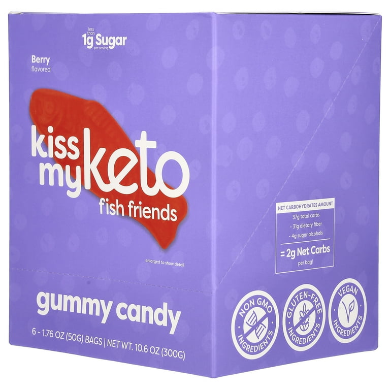 Kiss My Keto Gummies: Low Carb, Low Calorie, Gluten-Free, Plant