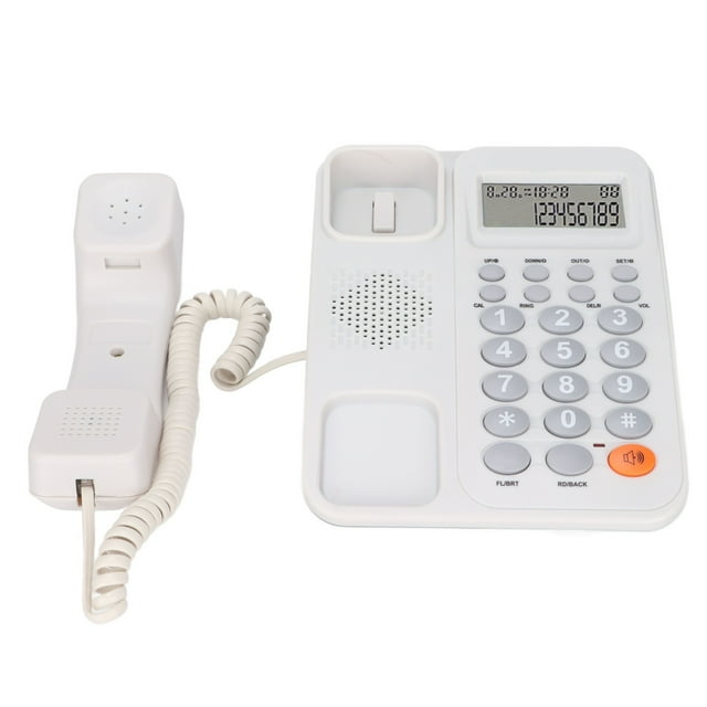 Spptty Téléphone Fixe, Volume Réglable Identification de l'Appelant Téléphone Filaire de Bureau pour Bureau pour Hôtel