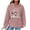 Pink-Christmas Shirts, variant on Jsaierl Women's Christmas Waffle Hoodies Cute Christmas Graphic Sweatshirt Soft Pullover Sweater Tops Round Neck Dressy Casual Long Sleeve Shirts Christmas Clothes