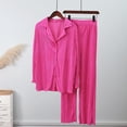 thumbnail image 1 of Conjunto de dos piezas de camisa plisada para mujer, pantalones de pierna ancha de cintura alta, traje informal elegante de manga larga para mujer, conjunto a juego Tan Jianjun unisex, 1 of 2