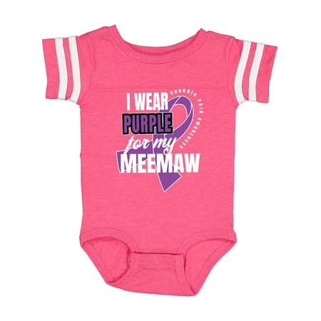 

Inktastic Chronic Pain I Wear Purple For My Meemaw Gift Baby Boy or Baby Girl Bodysuit