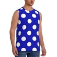 thumbnail image 2 of Balery Blue And White Polka Dot Camisetas sin mangas para hombre, absorbe la humedad y protege contra el mal olor.-Medium, 2 of 7