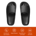 thumbnail image 2 of Sandalias Suaves Zapatillas Antideslizantes Diapositivas Para Verano Playa Mar (Negro 40-41) Likrtyny Para Estrenar, 2 of 8