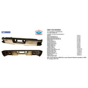 REAR STEP BUMPER ASSEMBLY; FOR 2500/3500 SERIES; CHROME; WITH PARK ASSIST SENSOR HOLES;WITHOUT WIRING; SINGLE REAR WHEEL DRIVE PAD; FOR