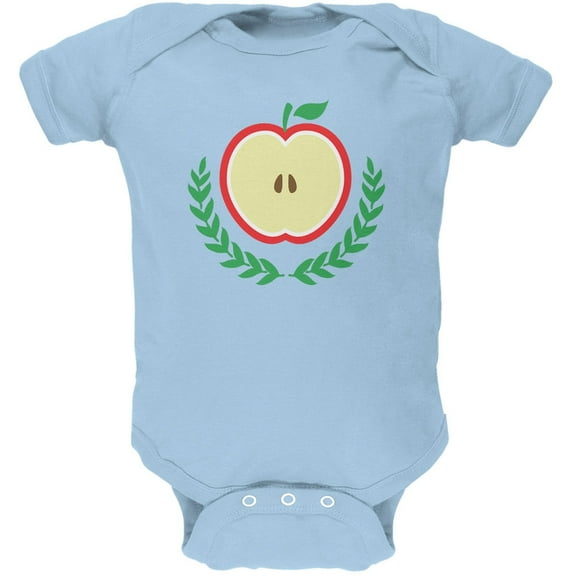 Baby Shower Theme Apple of My Eye Light Blue Soft Baby One Piece - 12-18 months