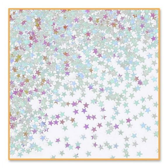 Beistle Pack of 6 Multicolor Iridescent Star Confetti Bags 0.5 oz.