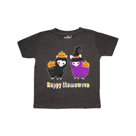 

Inktastic Happy Llamaween with Cute Llamas and Pumpkins Gift Toddler Boy or Toddler Girl T-Shirt