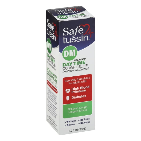 Safe Tussin DM Day Time Cough Relief Cough Suppressant / Expectorant