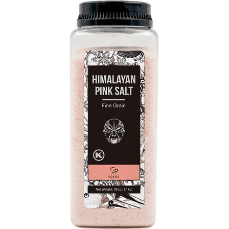Soeos Pink Salt, Himalayan Pink Salt, 2.4lbs, Fine Grain, Salt for Cooking