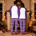 thumbnail image 5 of Zwiiyzr Family Christmas Pajamas Matching Sets for Mom Parent Child Outfit Christmas Set Printed Home Clothes Sleepwear Long Sleeved Jumpsuit Set Mom Style Purple-Mom, 5 of 5