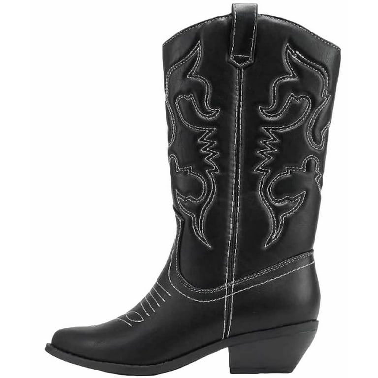 Black cowboy boots walmart deals