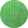 thumbnail image 1 of Ahgly Company Indoor Round Abstract Emerald Green Modern Area Rugs, 6' Round, 1 of 4