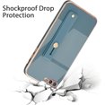 thumbnail image 4 of Case for iPhone SE(5G) 2022 iPhone 7 iPhone 8 iPhone SE 2020, Soft Silicone TPU Slim Electroplated Case Shockproof Phone Case with Wristband Kickstand Phone Loop Finger Holder Strap-Gray, 4 of 13