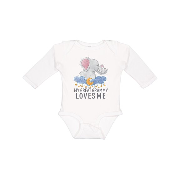 Inktastic I Love My Great Grammy Boys or Girls Long Sleeve Baby Bodysuit