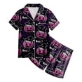 thumbnail image 5 of Futezty Halloween Pajamas Kids Girls Halloween Themed Nightwear Short Sleeve Top and Shorts Cozy Sleepwear Girls Pjs 2T-13T, 5 of 5