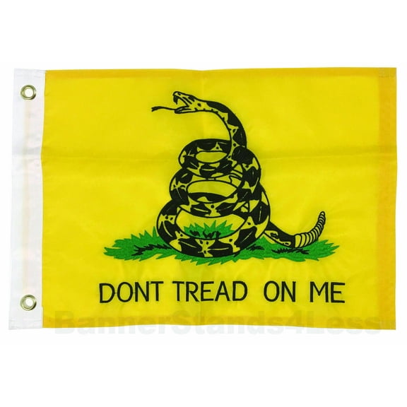 12x18 DON'T TREAD ON ME Flag Nylon Embroidered Motorcycle Boat GADSDEN 210D-S