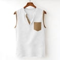 thumbnail image 5 of Wlynlyn Mens Tank Tops Summer Cotton Linen Casual V Neck Color Block Trendy Beach Vacation Sleeveless Shirts, 5 of 8