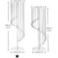 Clear Acrylic Tall Flower Vases 2 Pcs 31.5" Cylinder Pedestal Stands