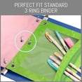thumbnail image 4 of 6 Pcs Colorful Oxford Pencil Pouches for 3 Ring Binder, 9.8" x 7.1" Binder Pockets with Clear Visible Window, 3 Reinforced Grommets (6 Colors), 4 of 12